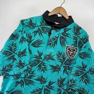 Vintage Johnson City Rugby Shirt mens 48 XL Floral Hawaiian South Africa Maxmore